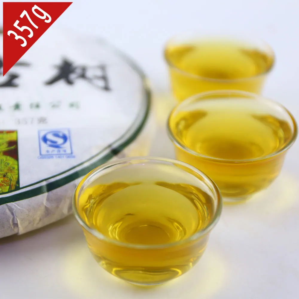 2008 год, линонг менхай, древние деревья, сырой пуэр торт, Sheng Pu'er чай, Shen Pu-erh