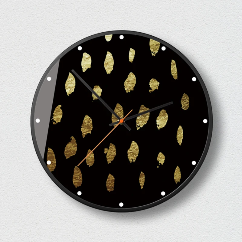 12 Inch Gold Wall Clock Modern Minimalist Round Clock Metal Wall Clock