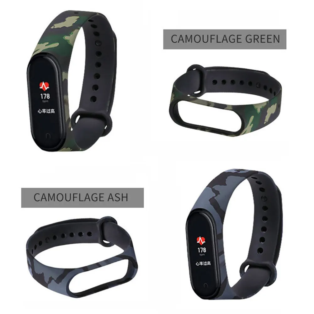 Applicable to Millet Bracelet 4 Wristband 3/4 Universal Strap TPU Sports Waterproof Camouflage 4 Color Belt