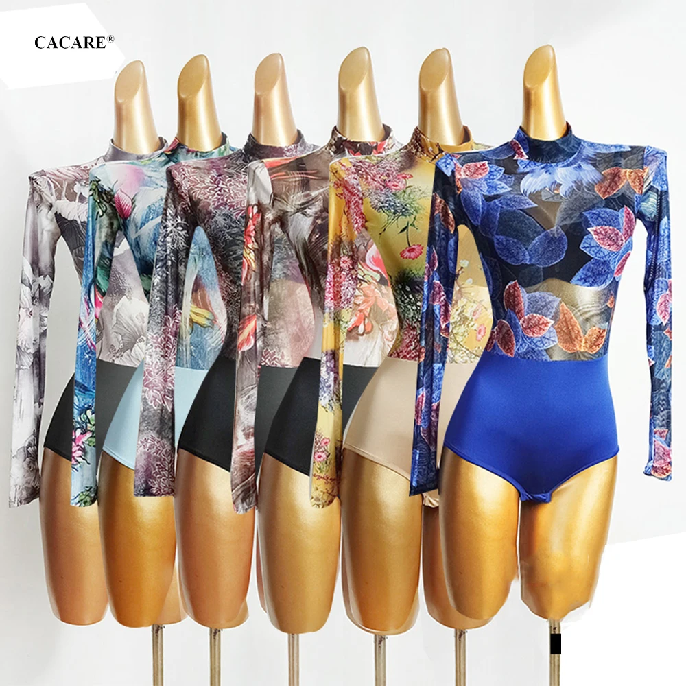 

CACARE Bodysuit for Ballroom Dance Competition Dresses Waltz Tango Dance Dresses Standard Flamenco Costume D0848