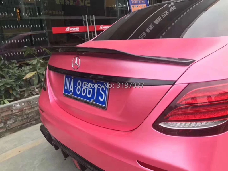 Для Mercedes W213 PSM E200 E250- 4 Двери Седан углеродное волокно задний спойлер на крыло, крышу багажник губы крышка багажника автомобиля Стайлинг