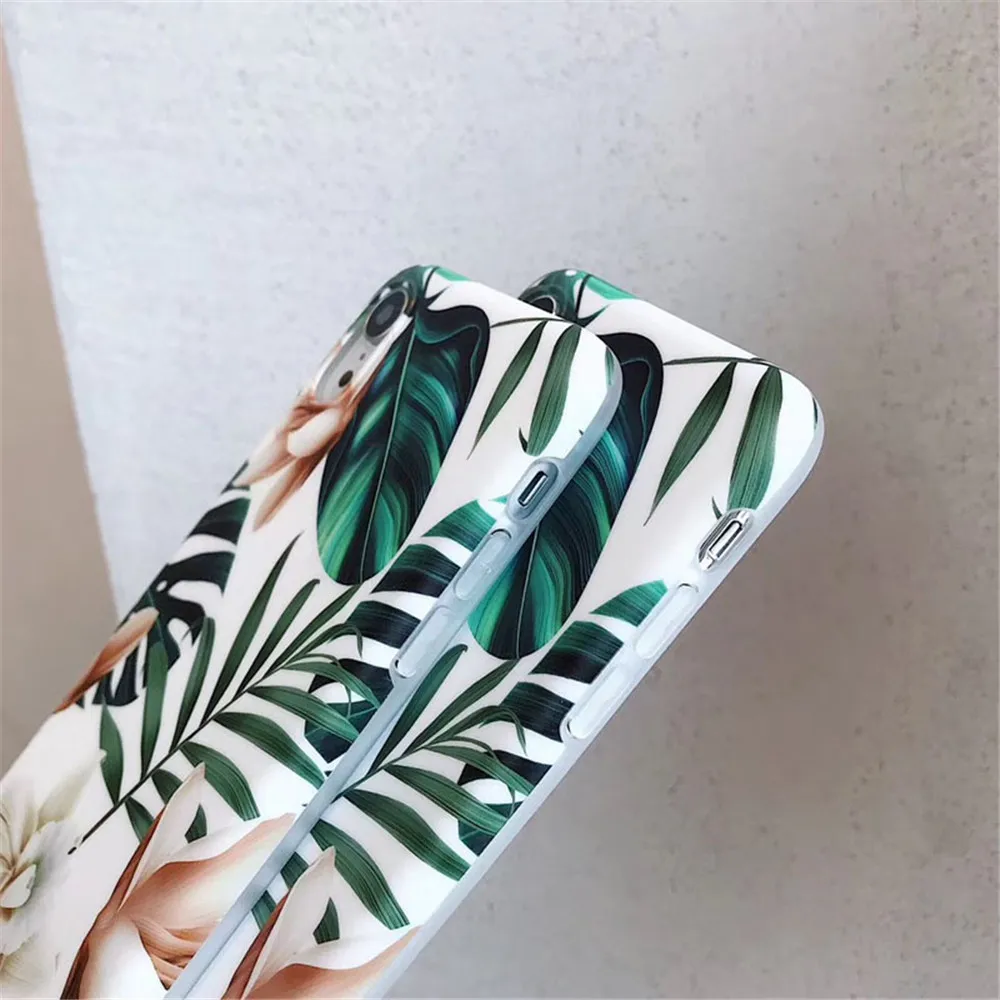 Для huawei P10 P20 P30 pro mate 10 20 30 lite кактус чехол для телефона с цветочным рисунком мягкий IMD силиконовый задний Чехол Ретро Цветы банан лист чехол