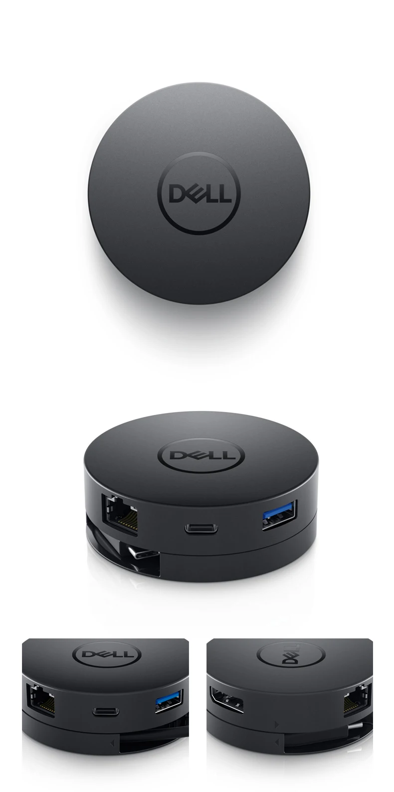 Адаптер док-станции Dell type-c для мобильных USB-C HDMI/VGA/Ethernet/USB 4 K, совместимый с серией Latitude 7390 7389 XPS13 15