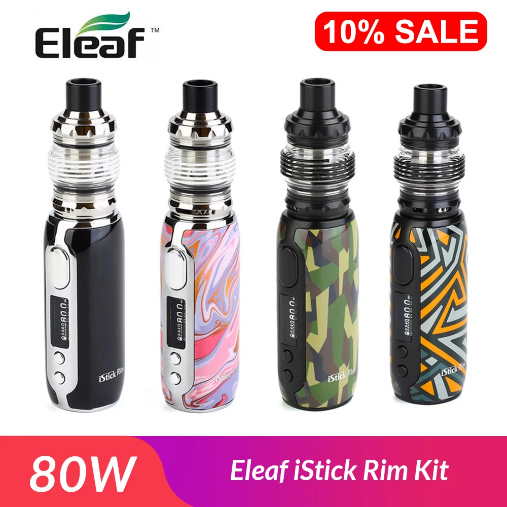Оригинальный комплект Eleaf iStick Rim 80 Вт с атомайзером MELO 5 4 мл/2 мл + Встроенный