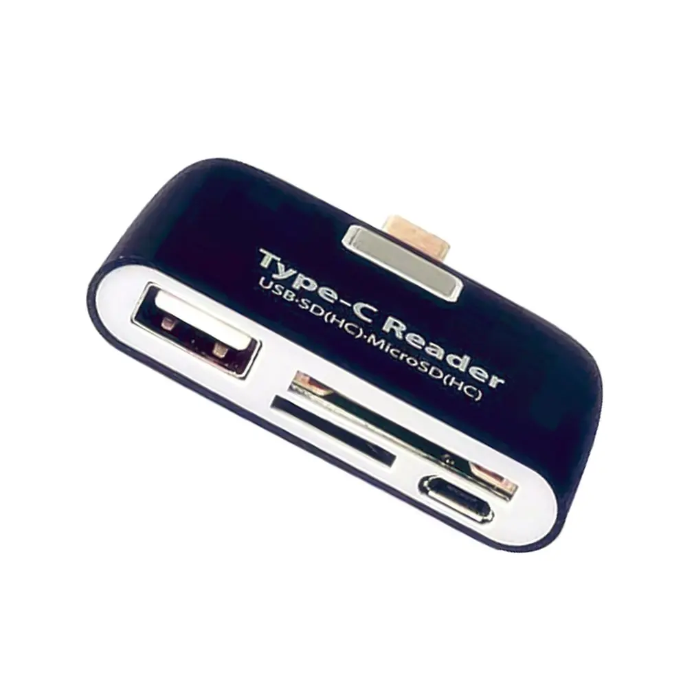 Четыре интерфейса-это usb-порт, слот для sd-карт, слот для tf-карт, Micro-Usb порт питания, компактный и легкий Otg кардридер