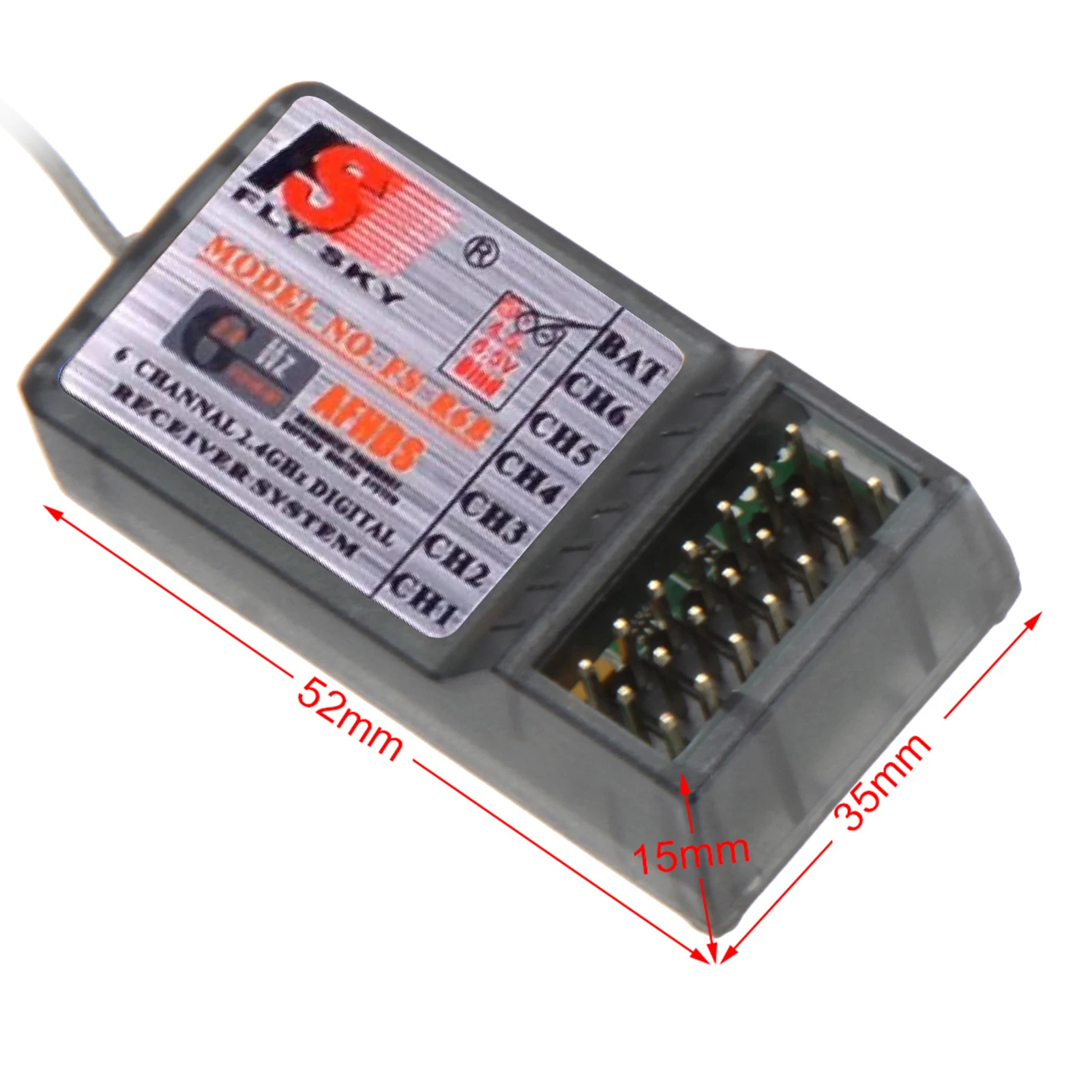 Ricevitore Flysky FS-BS6 6CH 2.4G – Per FS-GT5, IT4S – Auto E Barca RC - 6
