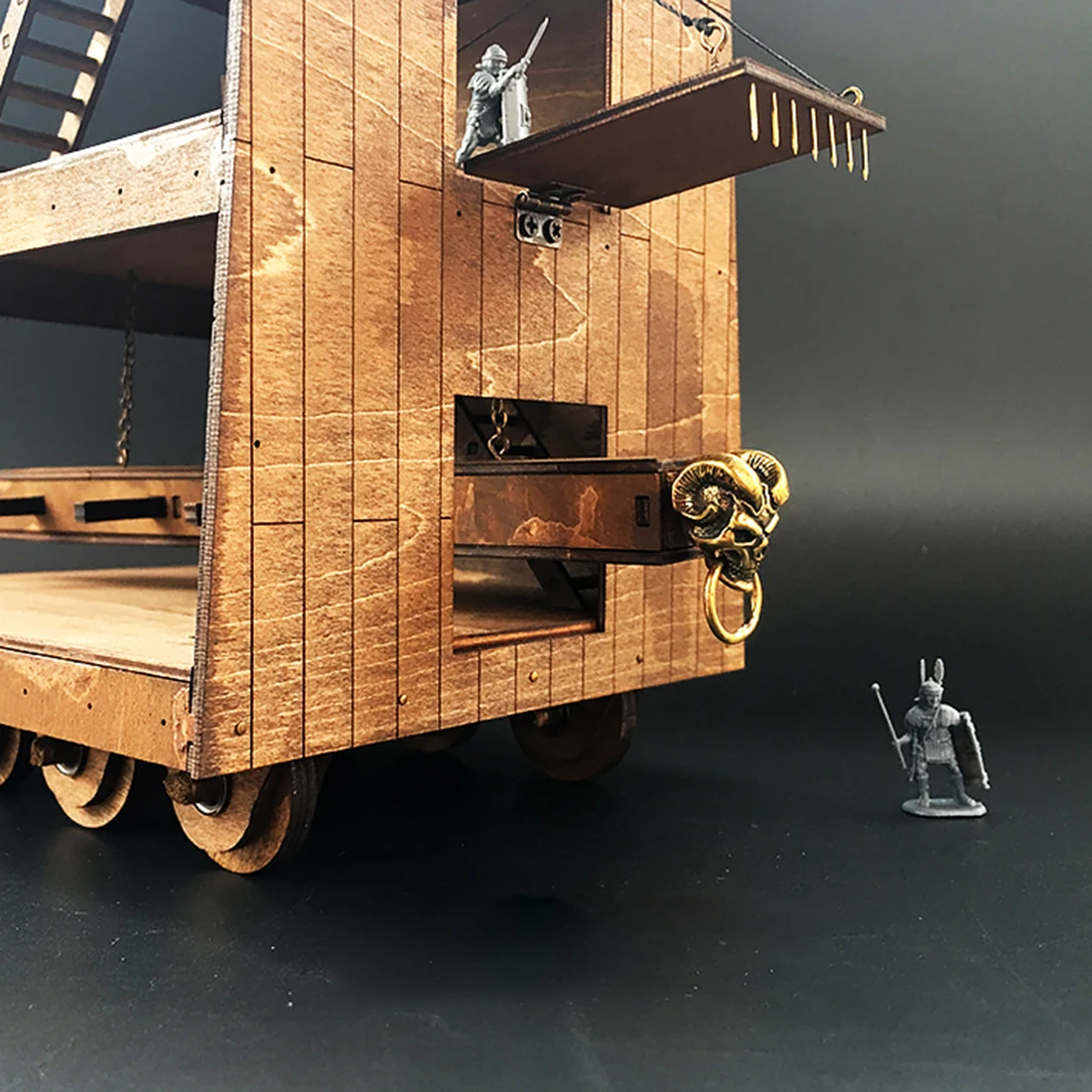 1: 72 DIY старинная колесница модель осадная машина деревянная 3D головоломка модель обучающая игрушка подарок для детей ребенок взрослый-римская осадная башня