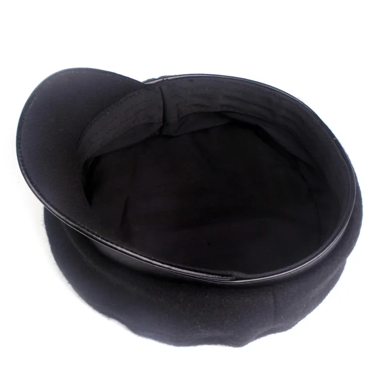Xthree зимняя кожаная кепка плоская шляпа цепь военная шляпа модные шапки для женщин Женская Шерстяная кепка слюнявная шляпа козырек для девочки береты для путешествий