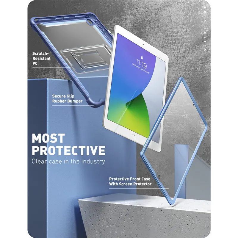 Premium Full-Body iPad Case with Kickstand, Built-in Screen Protector, and Pencil Holder