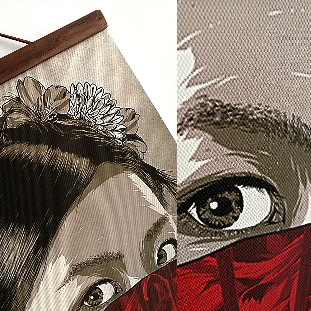 Japanese Ukiyoe for canvas painting with frame poster pictures for living room decoration wall art with wood hanging scroll