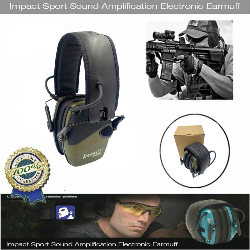 Electronic damper sports shooting Earmuff sports shooting impact Outdoor Anti-noise Headset for howard leight impact sports full body climbing harness