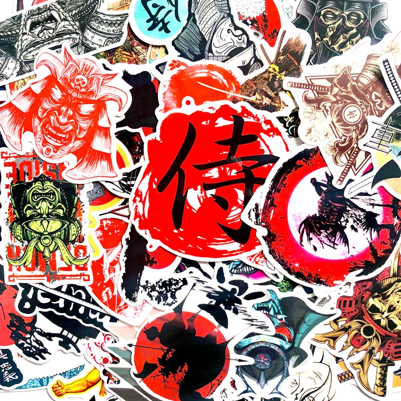 65 шт. Bushido Kanji японский персонаж наклейка s Мода автомобиля тела наклейка автомобиля Стайлинг чемодан наклейка для ноутбука
