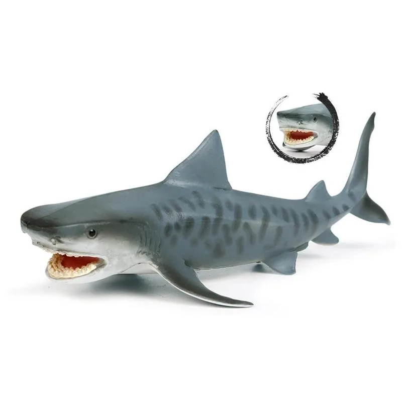 Lifelike Shark Shaped Toy Realistic Motion Simulation Animal Model for Kids baby 