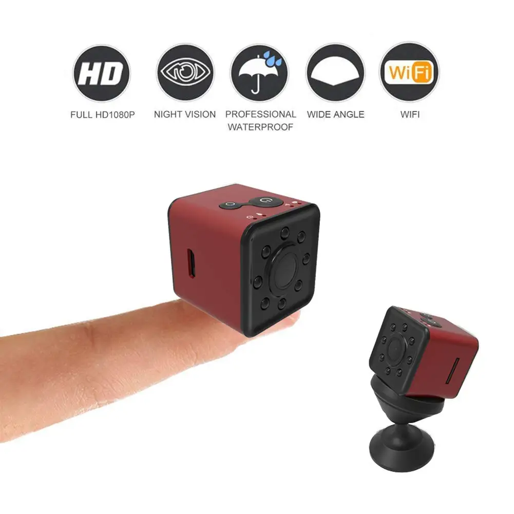 SQ13 Red YES WIFI Мини видеокамера wifi HD 1080P сенсор Nachtsicht микро видеокамера движения DVR SQ11 SQ12 SQ13 SQ23 Dv видео Kleine Kamera Cam - Цвет: SQ13 Red YES WIFI