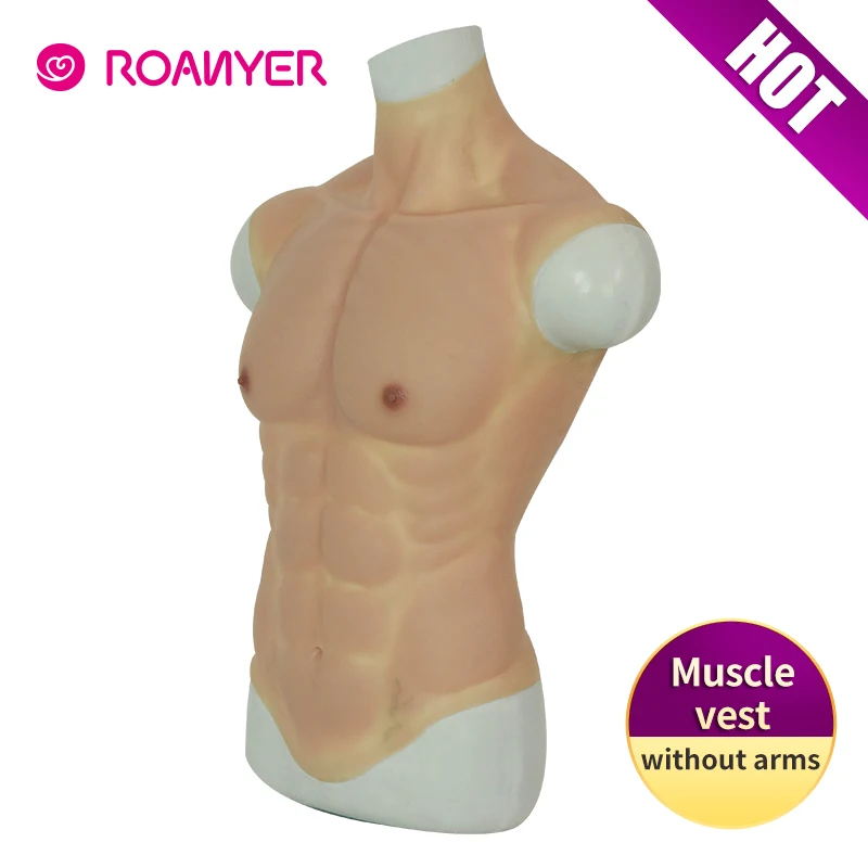 ROANYER силикагелевый мужской накладные груди фальшивые мускулы костюм женский