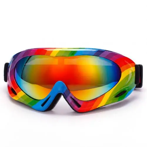 Outdoor Winter Motorcycle Ski Goggle Windproof Eye Protective Glasses Eyewear - Цвет: Rainbow