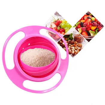 

Universal Gyro Bowl Practical Design Children Rotary Balance Novelty Gyro Umbrella 360 Rotate Spill-Proof Solid Feeding Dishes