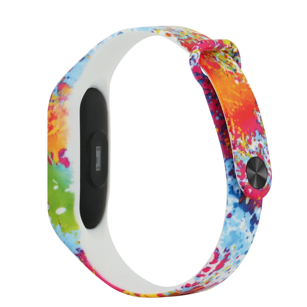 Сменный силиконовый ремешок Honecumi для Xiaomi Miband 2 на запястье с цветным рисунком MI Band