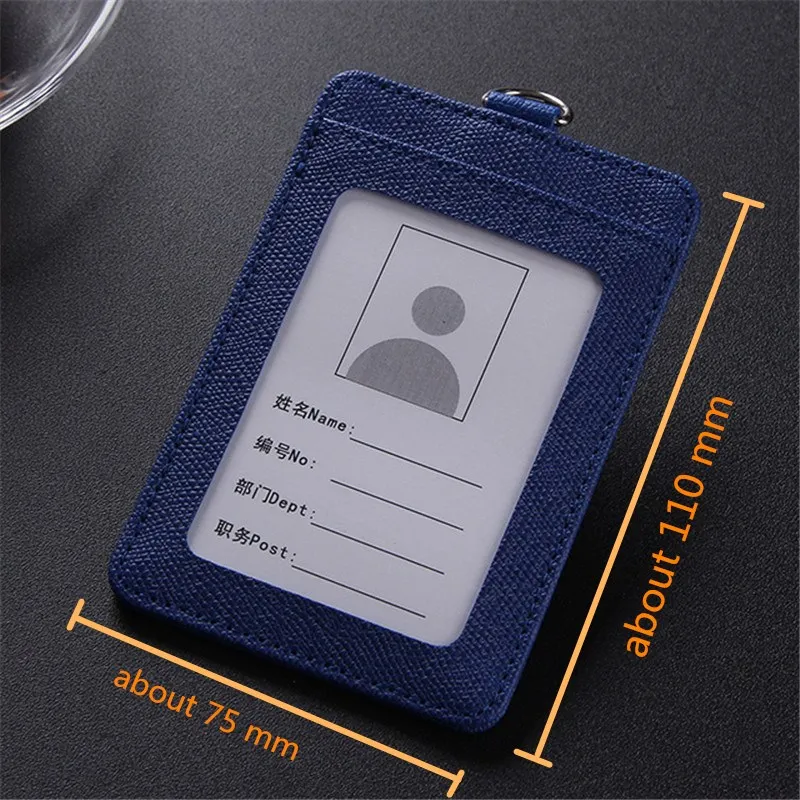 Retractable Lanyard Card Holder PU Badges Set Stationery ID Card Holder with Lanyard Badge Holder Business Name Tag Accessories