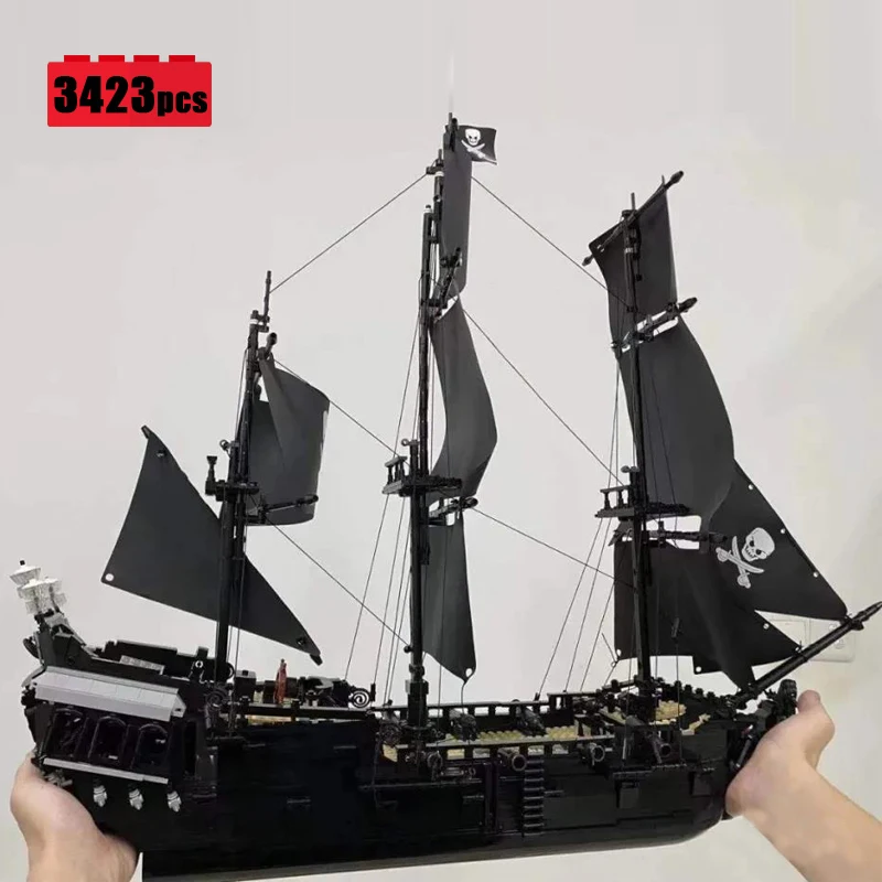 Designer Vendetta Costruzione Nave Pirata Nera Blocchi Tecnici Mattoni Assemblaggio Giocattoli Per Bambini Regalo Di Natale