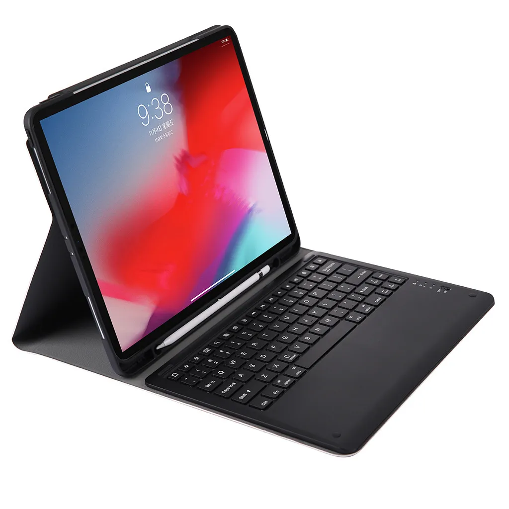 Флип-клавиатура для iPad Pro 12,9 дюймов Чехол Флип беспроводной тонкий Bluetooth 3,0 чехол для планшета с клавиатурой Автоматический Режим сна/пробуждения со слотом для ручки