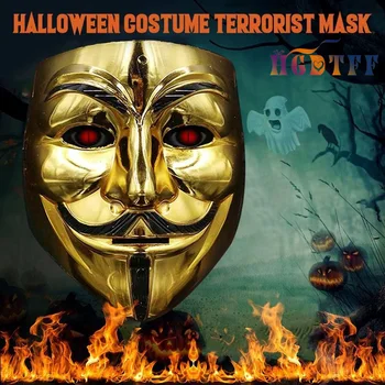 

Halloween Face Masks Halloween Costume Ball Terrorist Mask Hacker Mask Adult Male Ghost Step Dance Monster Vengeful Party Mask