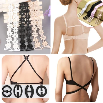 

Women Bra Shoulder Straps Fashion Transparent Invisible Belts Buckle Slip-Resistant Back Bra Straps Holder Intimates Accessories