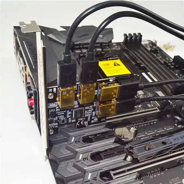 adaptador pci-e 1x para 4 usb 3.0