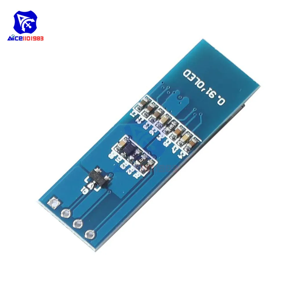 Модуль ЖК дисплея diymore с OLED дисплеем 0 91 дюйма 128x32 4 контактный модуль драйвер SSD1306