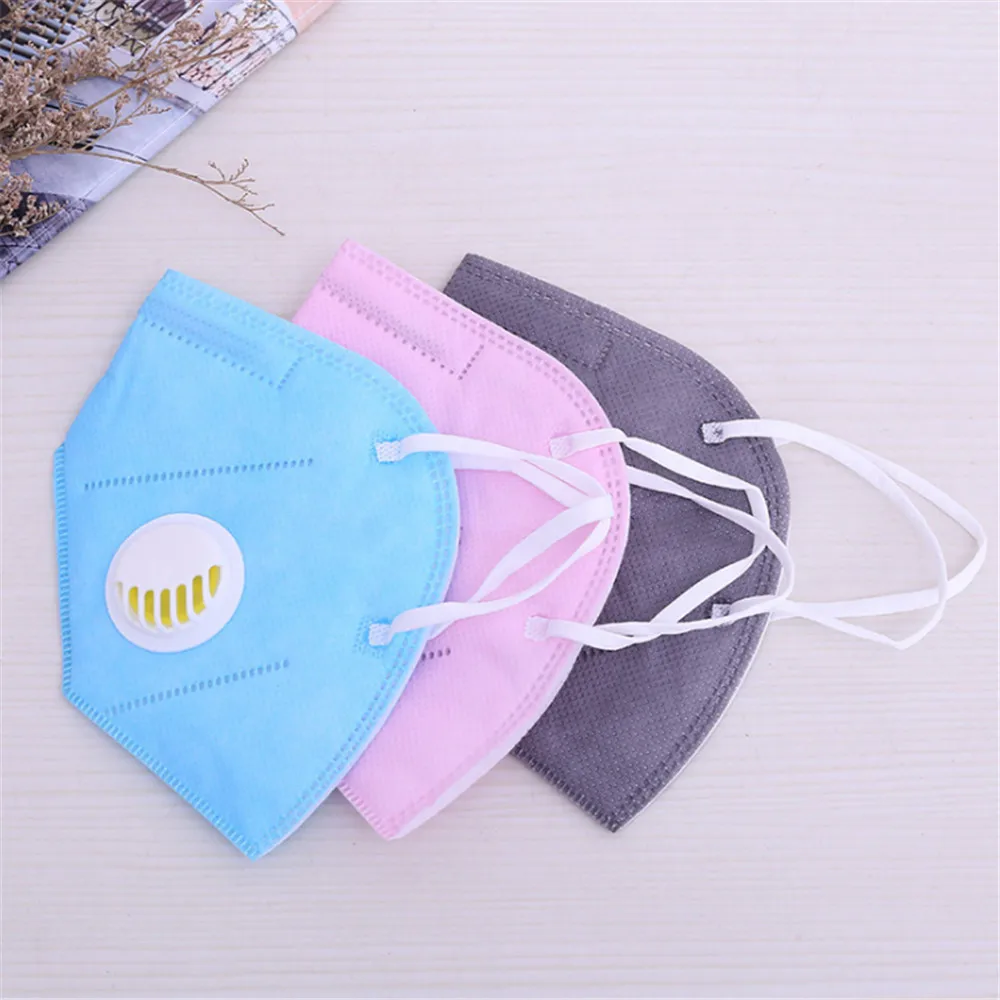 

Pack of 2 Adult Face Mouth PM 2.5 Protection Gauze Mask Activated Carbon Valve