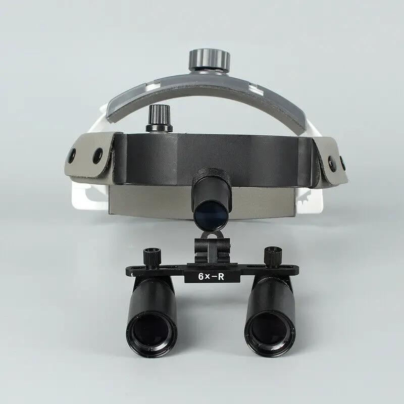 4X 6X 420mm Dental Medical Headband Loupes Magnifier Headlight Binocular Surgical Operation Magnifying Glass with Aluminum Box |