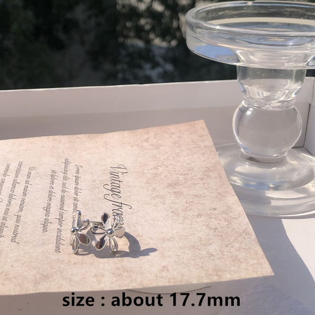2021 New Design Punk Gothic Thorns Black Silver Color Heart Metal Opened Ring For Women Girls Party Jewelry