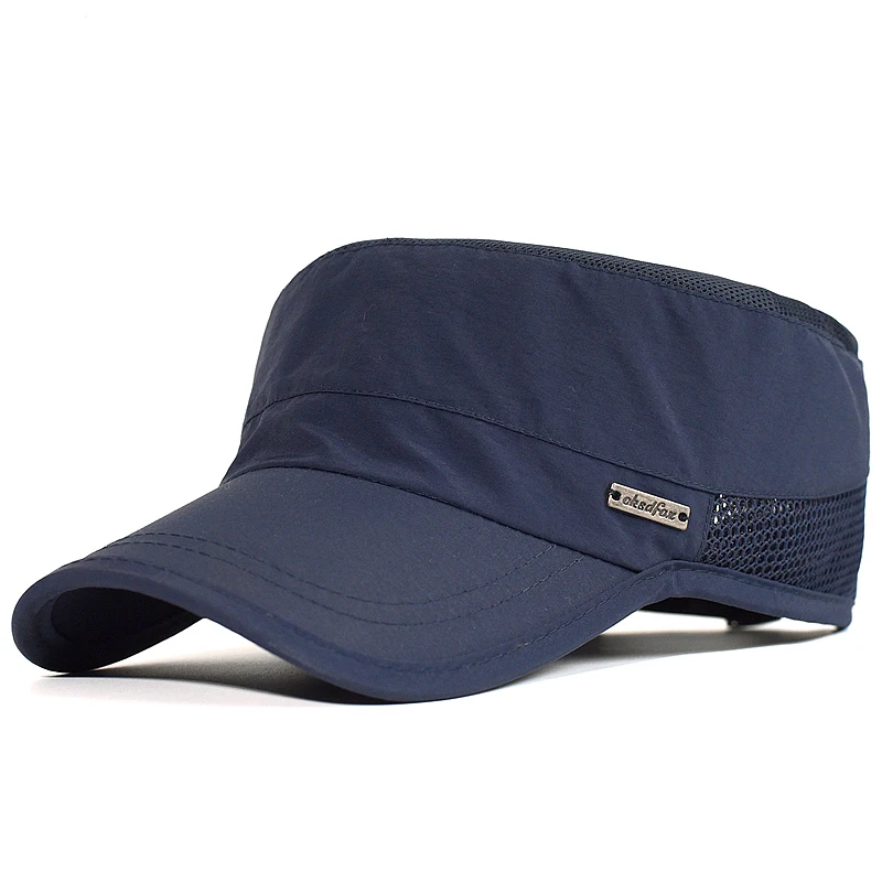 Gorra plana de malla para hombre y adulto, gorro militar de poliéster de  gran tamaño, estilo informal, ideal para el verano y exteriores, 55-60cm,  60-66cm