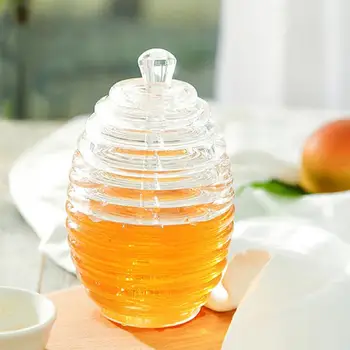 

2pcs Creative Practical Useful Jar Pot Honey Pot Storage Tank Honey Portable Jar Juice Jam Jar