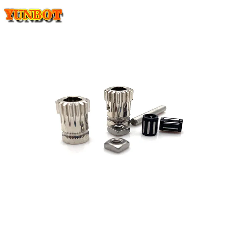 3D Parti Della Stampante Drivegear Kit Dual Drive Gear Kit Estrusore Clonato Btech Dual Ingranaggi Prusa I3 Acciaio Pulegge Kit Ingranaggi Estrusione