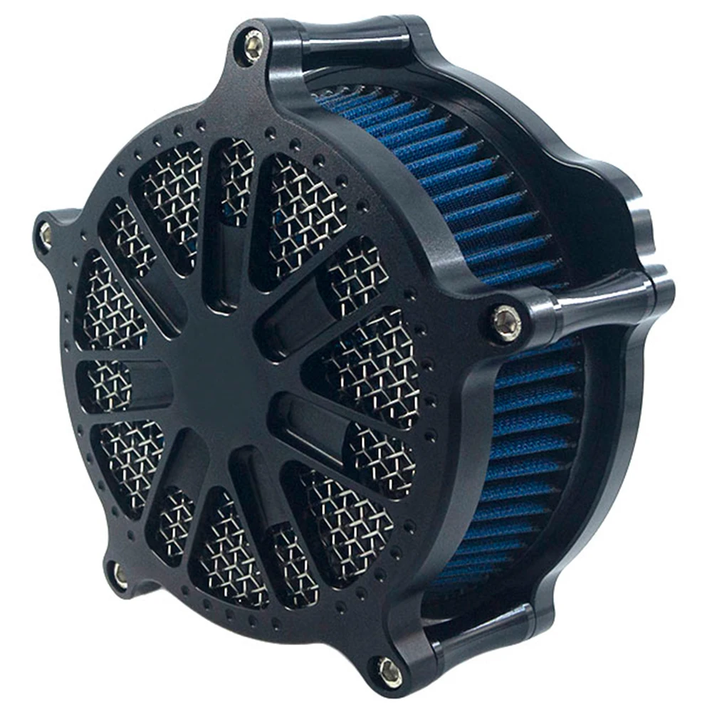 

Очиститель воздушного фильтра Вентури, Система впуска воздуха для мотоцикла, ЧПУ-комплект, черная матовая решетка для Harley Dyna, Softail, Touring Fitment-B