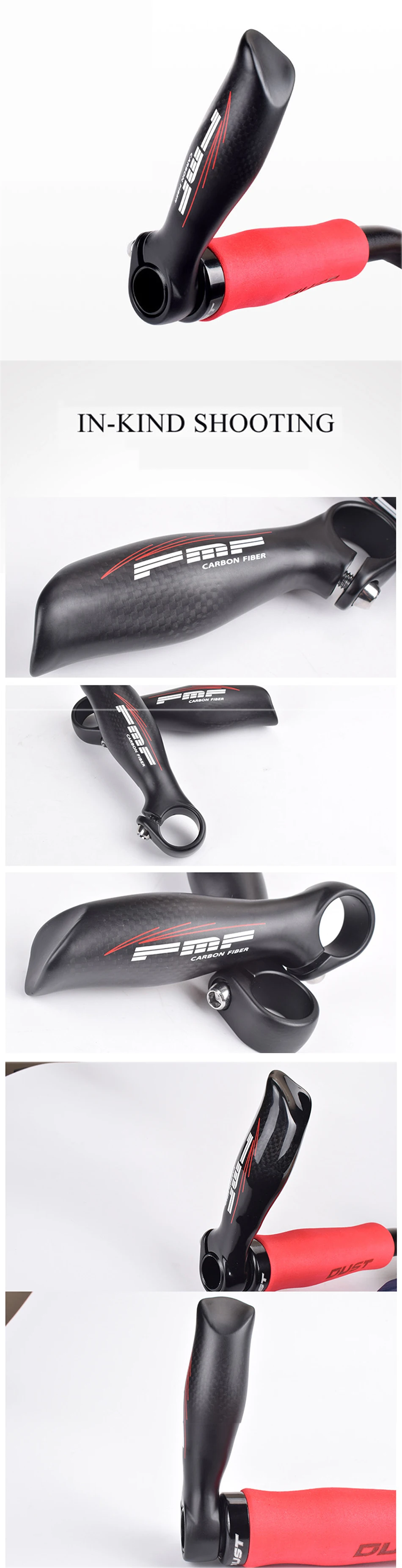 Description Picture 3 of item1 Pair Road Mountain Bicycle Handlebar Horns On Bicycle Handlebar Bike Bar End Bicycle Steering Wheel Carbon Handlebar Bar