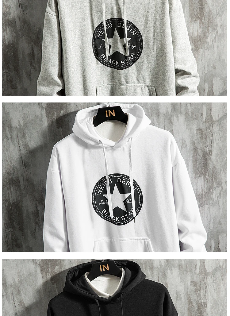 Spring Autumn Male Sweatshirts Warm Fleece Coat Men Hoodies Brand Street Hip hop Casual Hooded Hoody Skateboard Plus Size