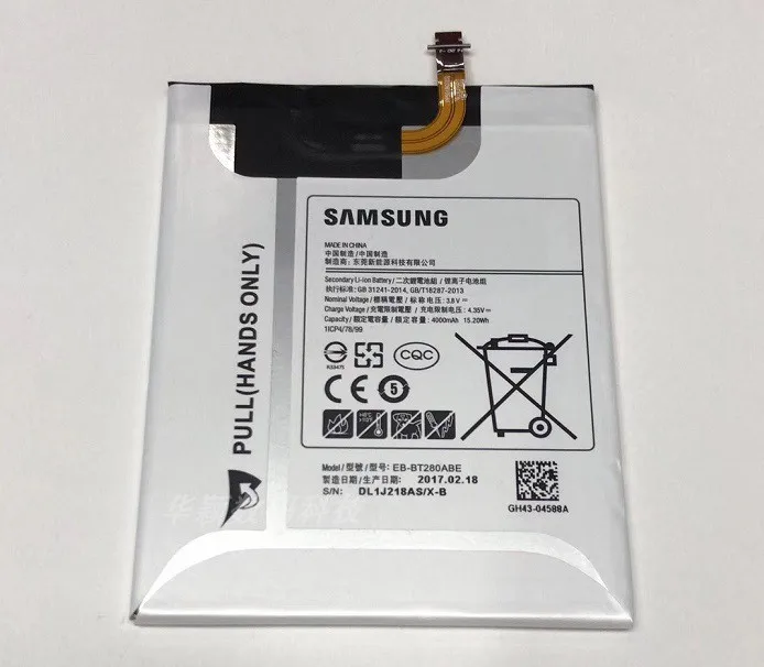 Подлинный аккумулятор для samsung GALAXY Tab A 7,0 T280 T285 SM-T280 EB-BT280ABE, EB-BT280FBE 3,8 V 4000mAh