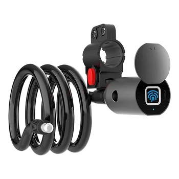 

Bicycle Steel Cable Smart Lock Lock Fence With USB Charging Keyless Fingerprint Bicycle Lock Bicycle Lock Is Suitable Bicycles