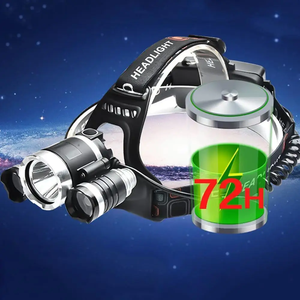 20000lums светодиодные фары Xml-V6/L2/T6 светодиодный налобный фонарик с линзой фонарик Головной фонарь использовать 2*18650 батарея для велосипеда свет получить подарок