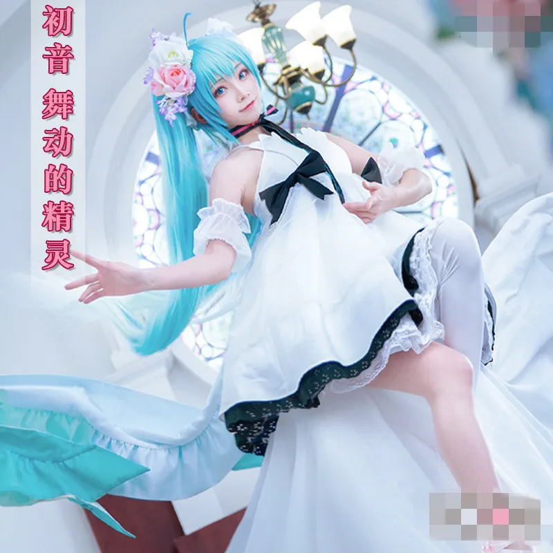 

Anime Vocaloid Cosplay Costume Hatsune Miku Dancing Elves Magic Lolita Dress