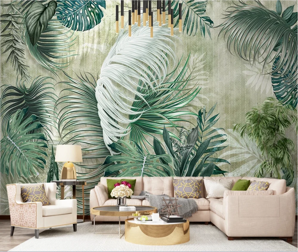 Custom Mural Wallpaper 3D Nordic Tropical Plant Banana Leaf Modern Simple Bedroom Living Room TV Background Wall Mural plants for the people a modern guide to plant medicine