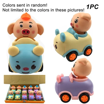 

Toy Car Cute Swinging Head Home Decoration Cartoon Pig Educational Kids Funny Gift Birthday Baby Pulling Back