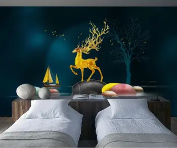 

2020 Modern Fashion wallpaper for walls Living room bedroom hotel 3D wall mural wallpaper Cobblestone animal 3D Background wall