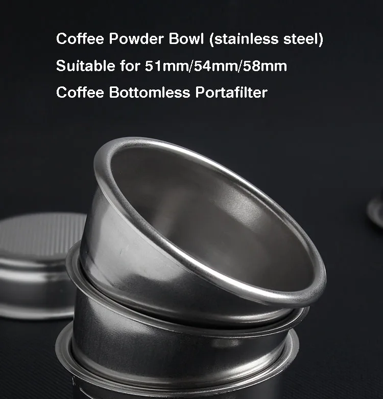 51 54 58mm Filter korb für Kaffee bodenlosen Sieb träger, einzelne Doppel pulvers chale Reinigung Blinds chale Espresso Zubehör – Detail 1