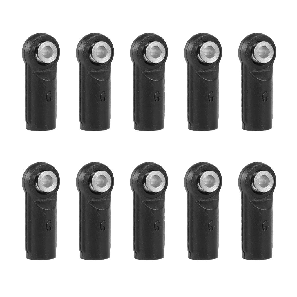 10 Pieces M4 Linkage Rod End Tie Rod End Ball Head Joint for RC Car Crawler