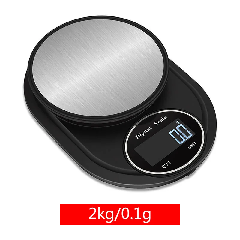 2kg 0.1g 1 кг/2 кг/3 кг/5 кг Смарт цифровые кухонные весы электронные высокоточные весы выпечки Еда кухни грамм металлическое ведро поверхности - Цвет: 2kg 0.1g