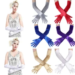 Vogue Women Satin Long Gloves Opera Ball Evening Party Prom Costume Glove Female solid