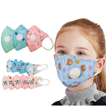 

1Pcs PM2.5 Winter Children Mask masque enfant Valve Cartoon Panda Thicken Smog Mask Warm Mask Fits 2-10 Years Old Kids
